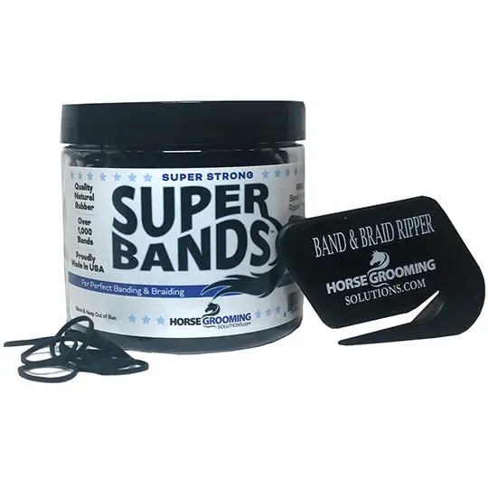 Healthy Haircare Solutions Super Bands Braiding Bands- Black 1