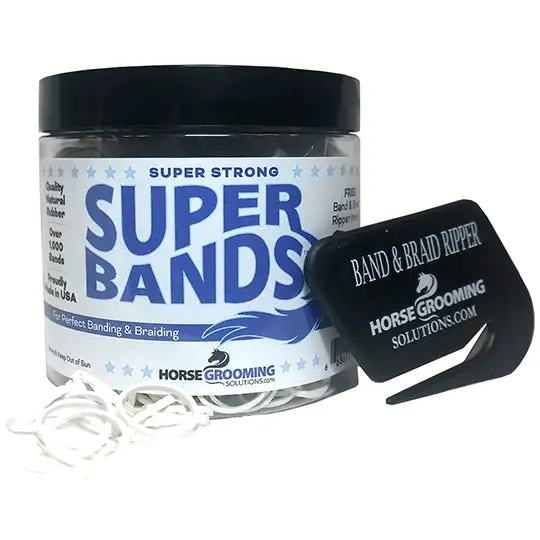 Healthy Haircare Solutions Super Bands Braiding Bands- White 1