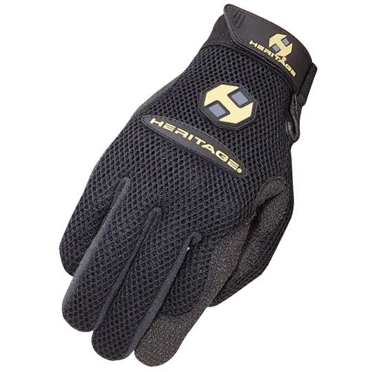 Heritage Black Air-Flow Roping Glove- Right Hand Single 1