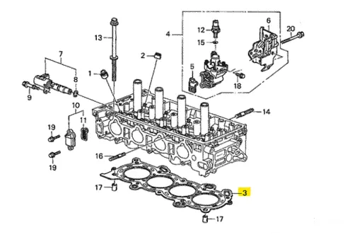 Honda Acura K24a2 Oem Head Gasket 12251-Rbb-004 1
