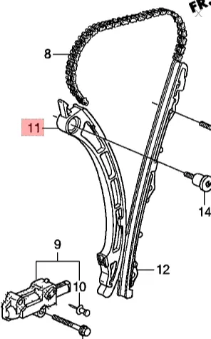 Honda K24z7 Timing / Camshaft Chain Arm 14520-Rah-H01 1