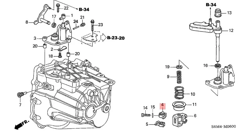 Honda Oem K Series Shift Arm 1