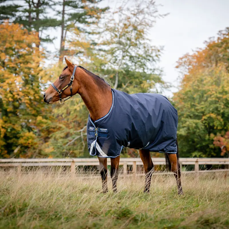 Horseware Amigo Bravo 12 Medium Weight Original Turnout Blanket- Navy/Blue 1