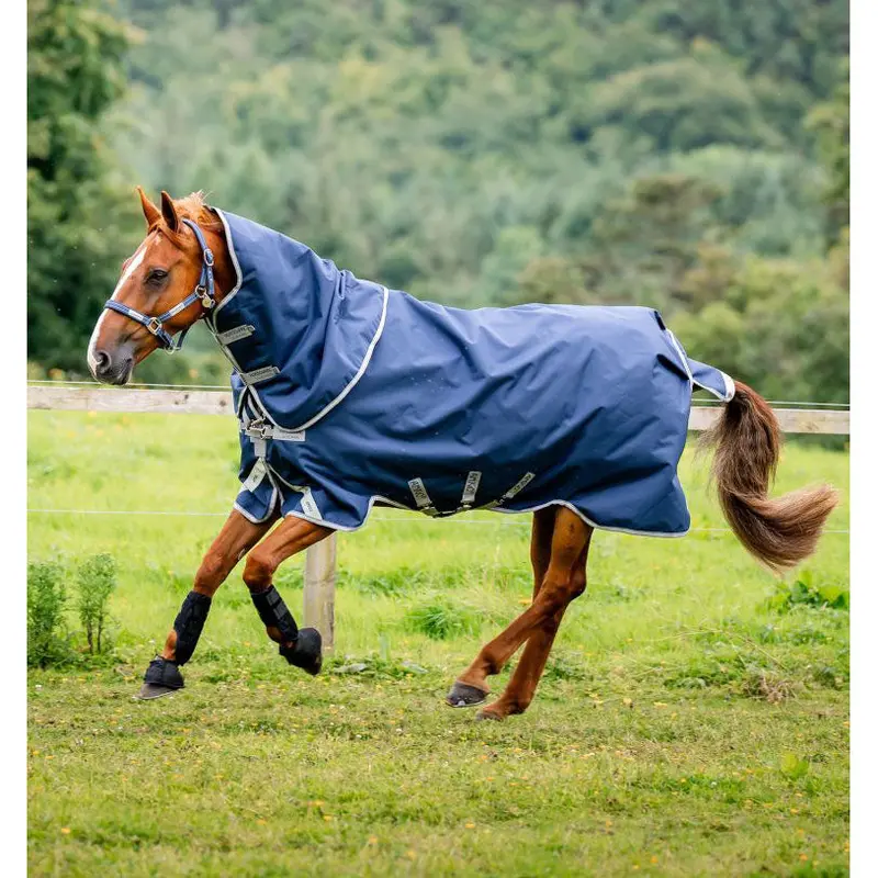Horseware Amigo Bravo 12 Plus (250G Medium)- Navy/Titanium/Silver 1
