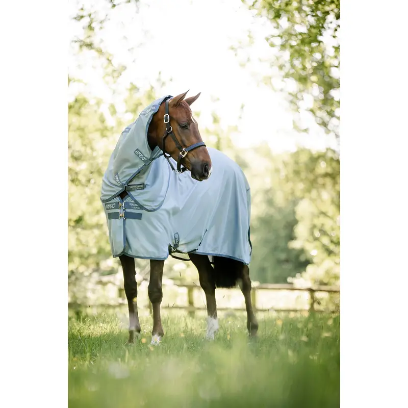 Horseware Amigo Bug Rug Plus Fly Sheet- Heather Blue/Blue/Silver 2