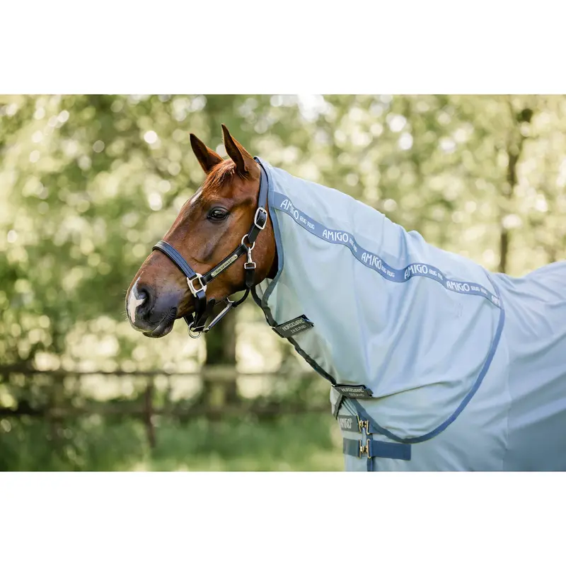 Horseware Amigo Bug Rug Plus Fly Sheet- Heather Blue/Blue/Silver 3