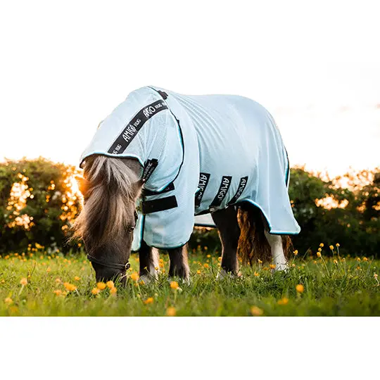 Horseware Amigo Pony Bug Rug Fly Sheet- Azure Blue/Black/White 2