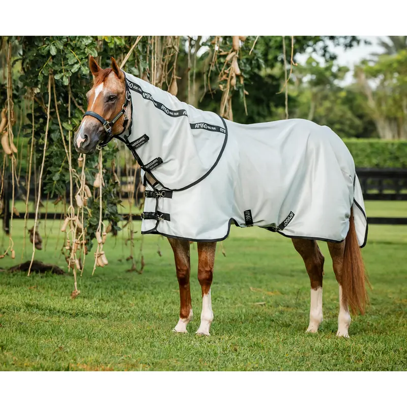 Horseware Amigo Quarter Horse Plus Fly Sheet- Silver/Black 1
