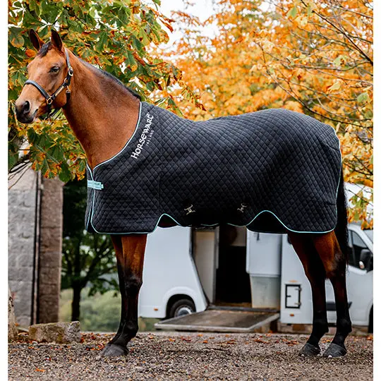 Horseware Autumn Cooling Sheet- Black/Aqua 1