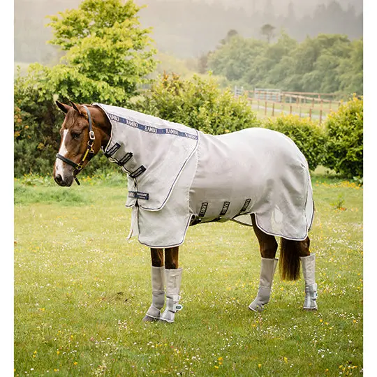 Horseware Rambo Protector Fly Sheet- Silver/Navy/White/Beige 1