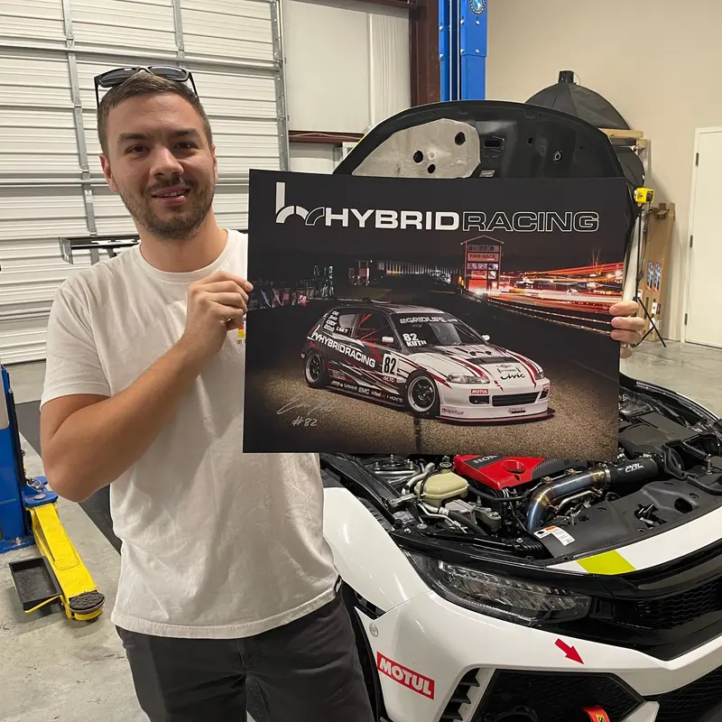 Hybrid Racing X Eric Kutil Racing #82 Gltc Racecar Poster 1