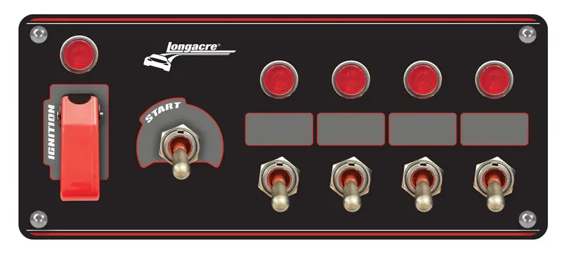 Ignition Panel Black W/4 Acc And Pilot Light 1