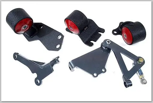Innovative 88-91 Civic B-Series Black Steel Mounts 60A Bushings (Cable To Hydro Conversion) 1