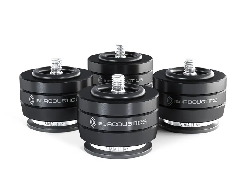 Isoacoustics Gaia Ii Neo Speaker Isolators - Weight Cap. 120 Lbs, Set Of 4, Black 1