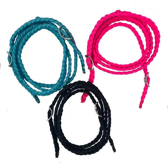 Jerry Beagley Nylon Braided Pony Roping Reins- Assorted 1