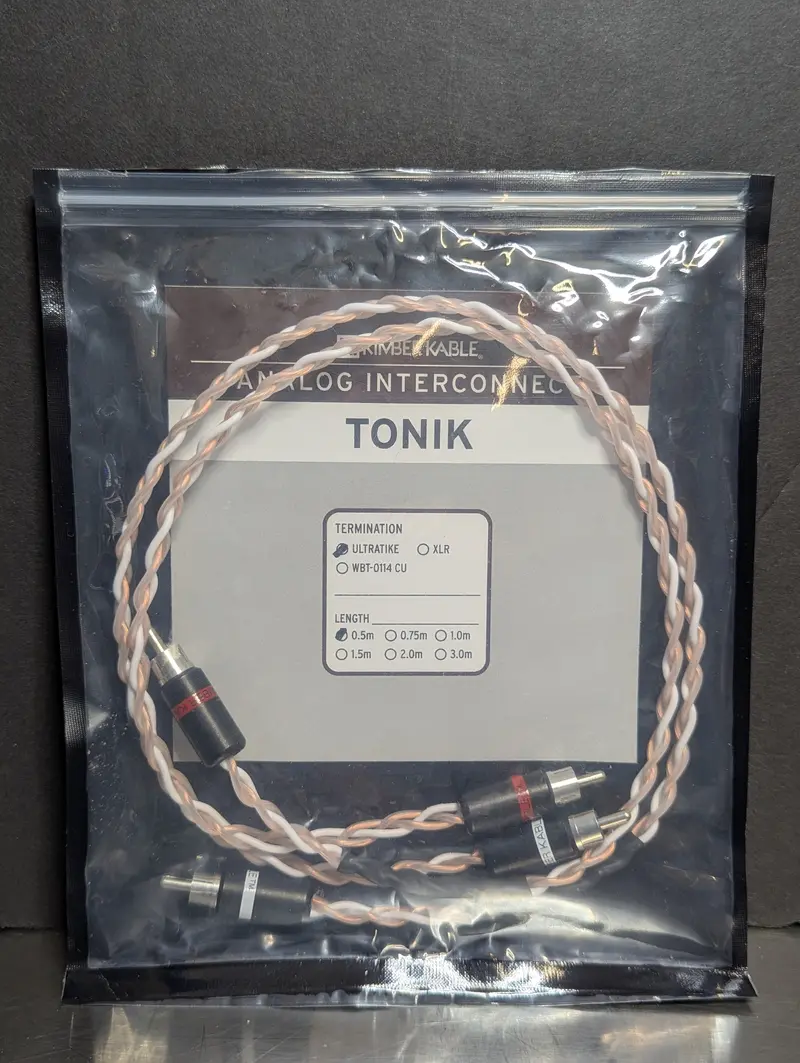 Kimber Kable Tonik Audio Interconnects - Pair - Open Box 1