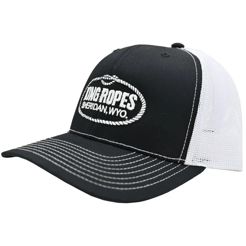 King Ropes Black And White Mesh Snapback Cap 1