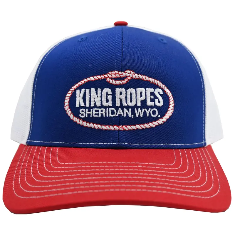 King Ropes Red, White And Blue Mesh Snapback Cap 2