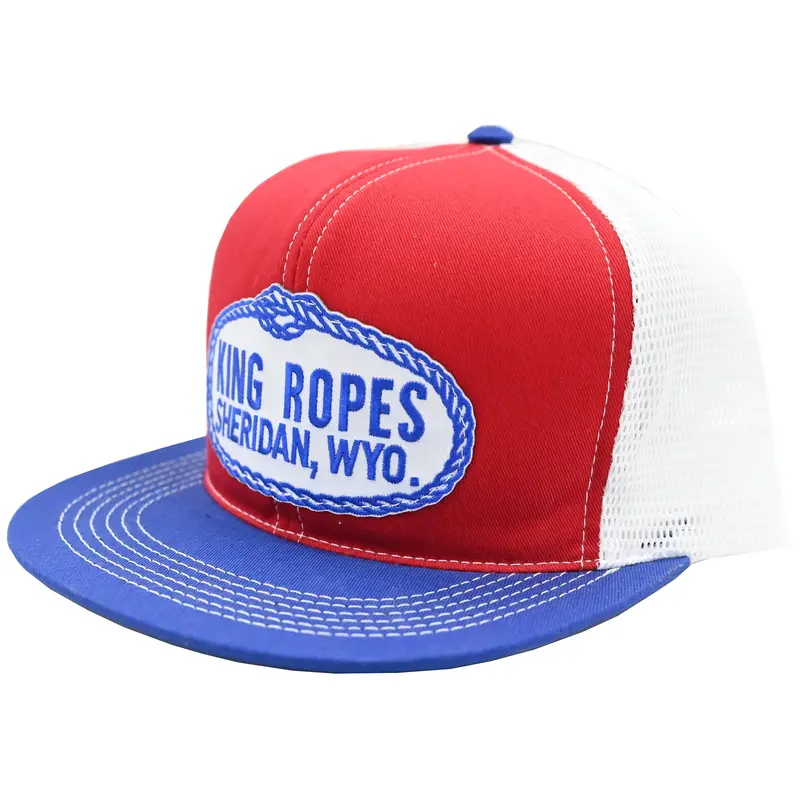 King Ropes Red White And Blue Mesh Trucker Cap 1