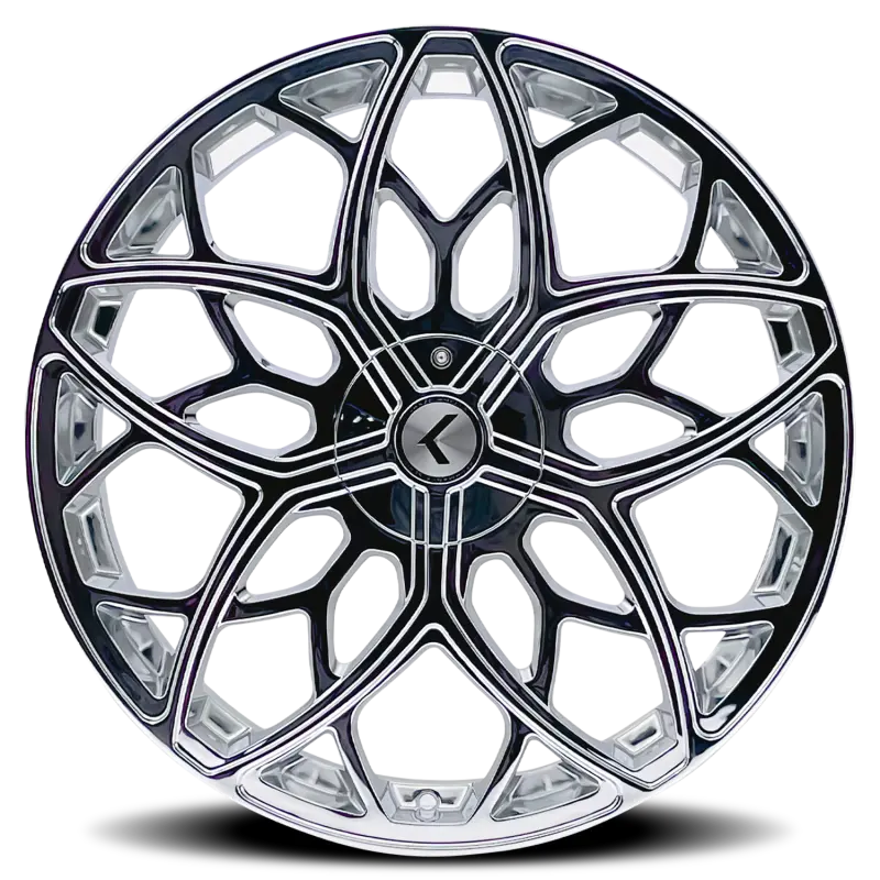Kraze Kr184 Ricochet 22X8.5 / 5X115/120 Bp / 38Mm Offset / 74.1Mm Hub Chrome Wheel 1