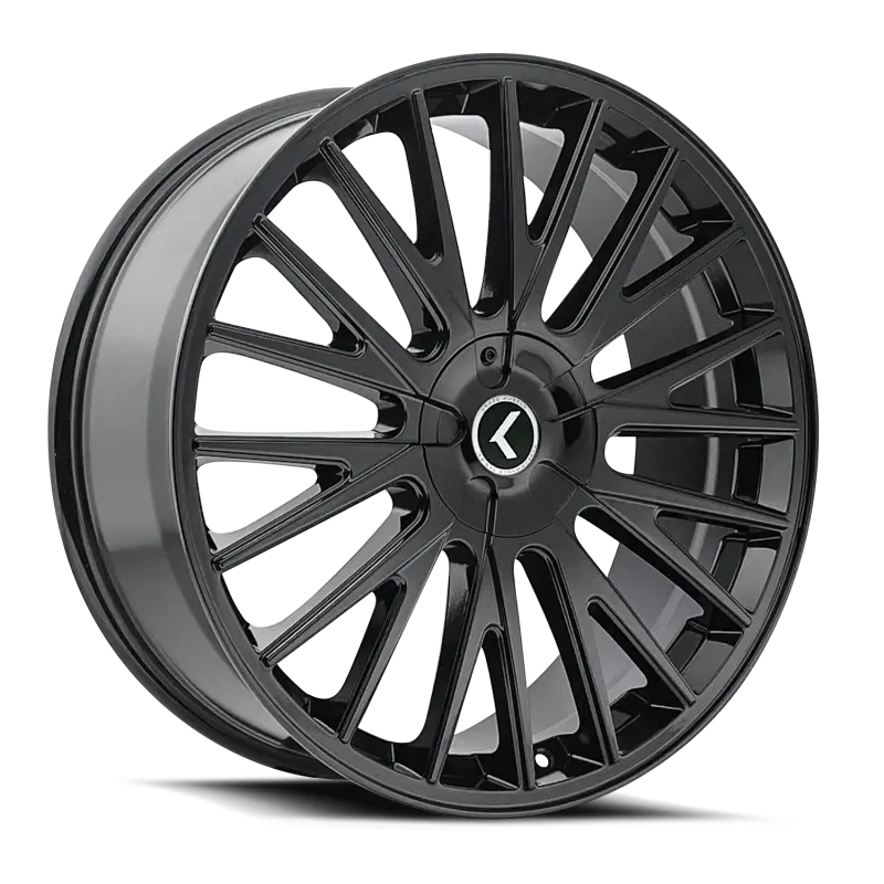 Kraze Kr185 Double Down 17X8 / 5X112/120 Bp / 38Mm Offset / 74.1Mm Hub Gloss Black Wheel 1