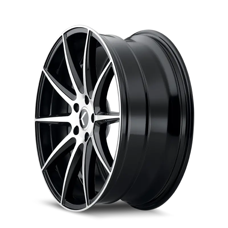 Kraze Kr194 Cosmos 18X8 / 5X114.3 Bp / 40Mm Offset / 72.62Mm Hub Gloss Black Machined Wheel 1