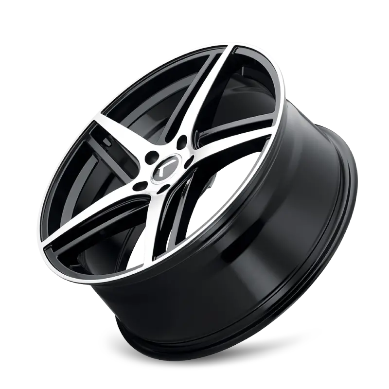 Kraze Kr195 Milano 20X8.5 / 5X114.3 Bp / 38Mm Offset / 72.62Mm Hub Gloss Black Machined Wheel 1