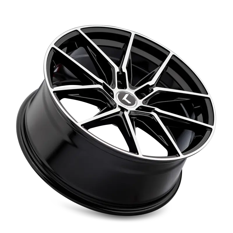 Kraze Kr196 Evolve 22X9 / 5X112 Bp / 35Mm Offset / 66.56Mm Hub Gloss Black Machined Wheel 2