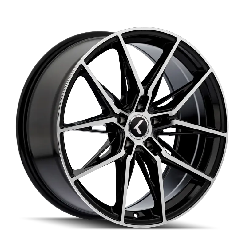 Kraze Kr196 Evolve 22X9 / 5X114.3 Bp / 35Mm Offset / 73.1Mm Hub Gloss Black Machined Wheel 1