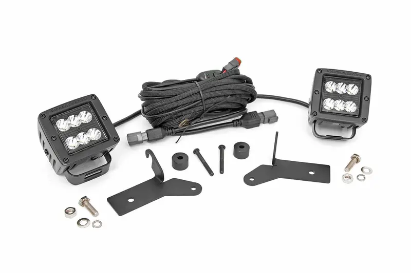 Led Light Kit | Hinge Mount | 2" Black Pair | Jeep Gladiator Jt/Wrangler Jl (18-26) 1