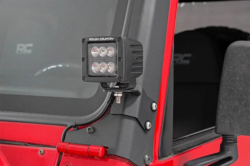 Led Light Mount | Lower A-Pillar | Pod | Jeep Wrangler Tj (97-06)/Wrangler Unlimited (04-06) 1