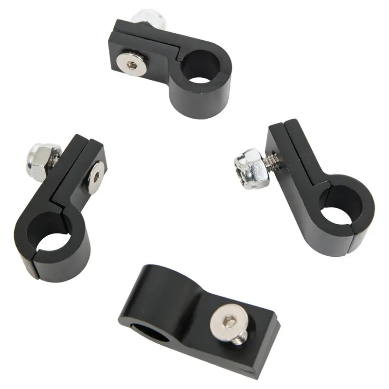 Line Clamp 6An Tubing Black Anodized (4 Pack) 1
