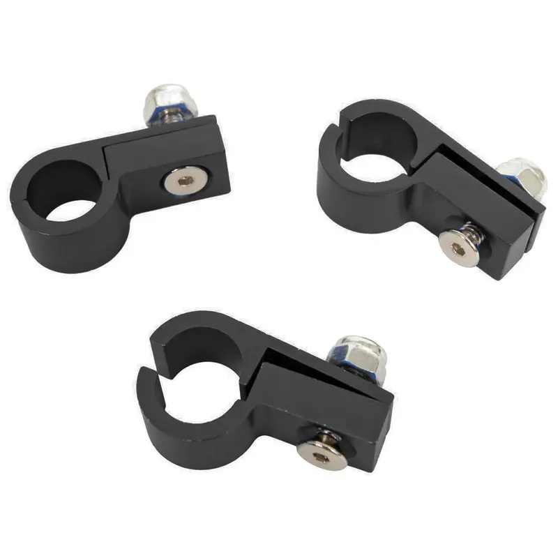 Line Clamp 8An Tubing Black Anodized (3 Pack) 1