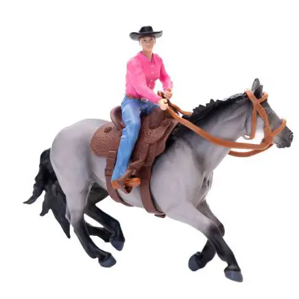 Little Buster Toys Barrel Racer Kit: Cowgirl, Barrel Saddle & Bridle 1