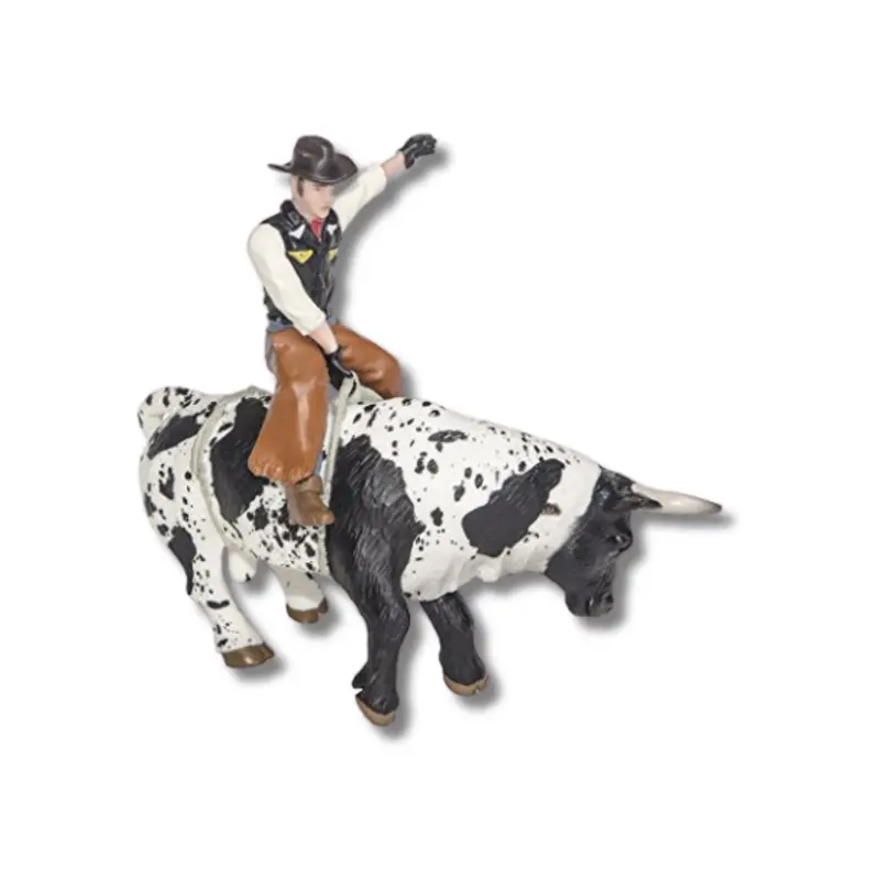 Little Buster Toys Bucking Bull & Rider-Black & White 1