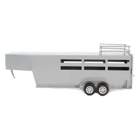 Little Buster Toys Silver Gooseneck Stock Combo Trailer 1