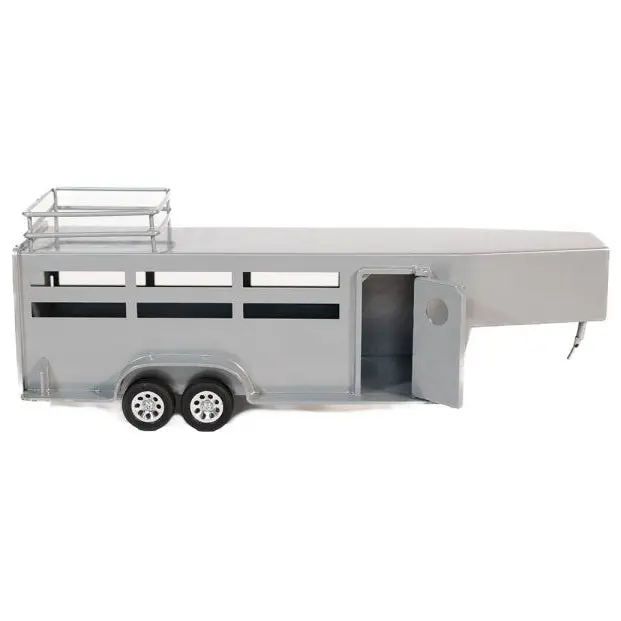 Little Buster Toys Silver Gooseneck Stock Combo Trailer 2