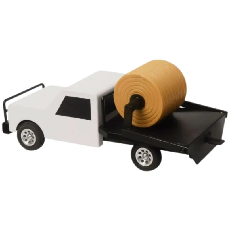 Little Buster Toys White Flatbed Hay Truck 2