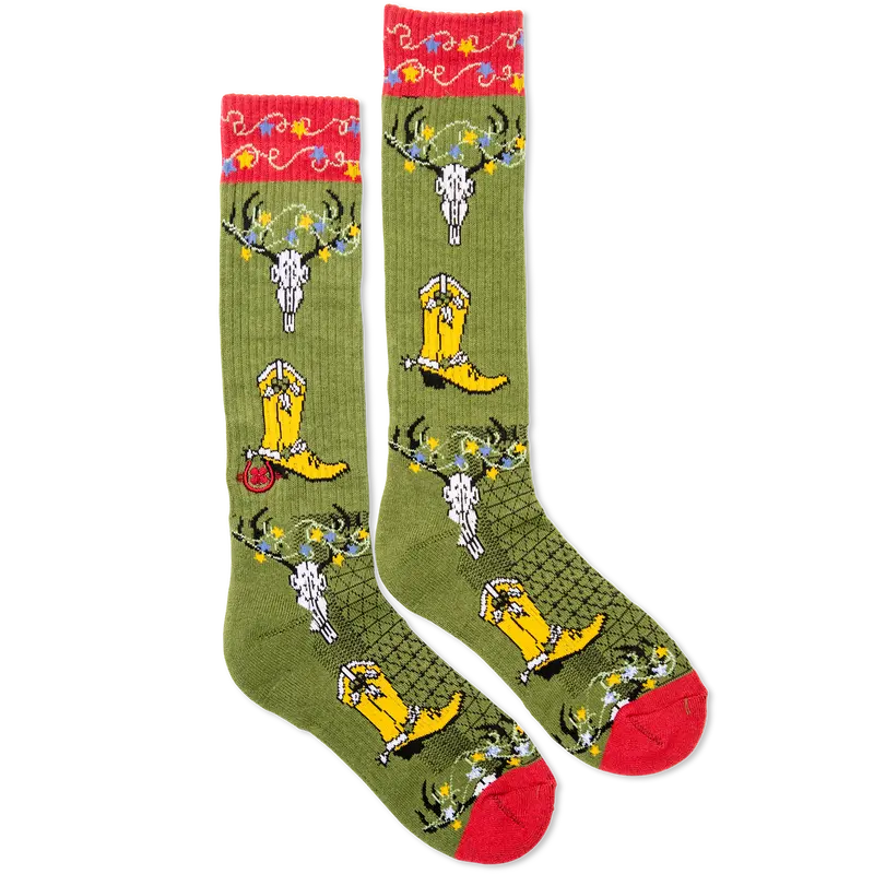 Lucky Chuck Get A Little Western Holiday Western Performance Socks 2