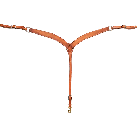 Martin Saddlery 1 3/4" Chestnut Roughout Breast Collar 1