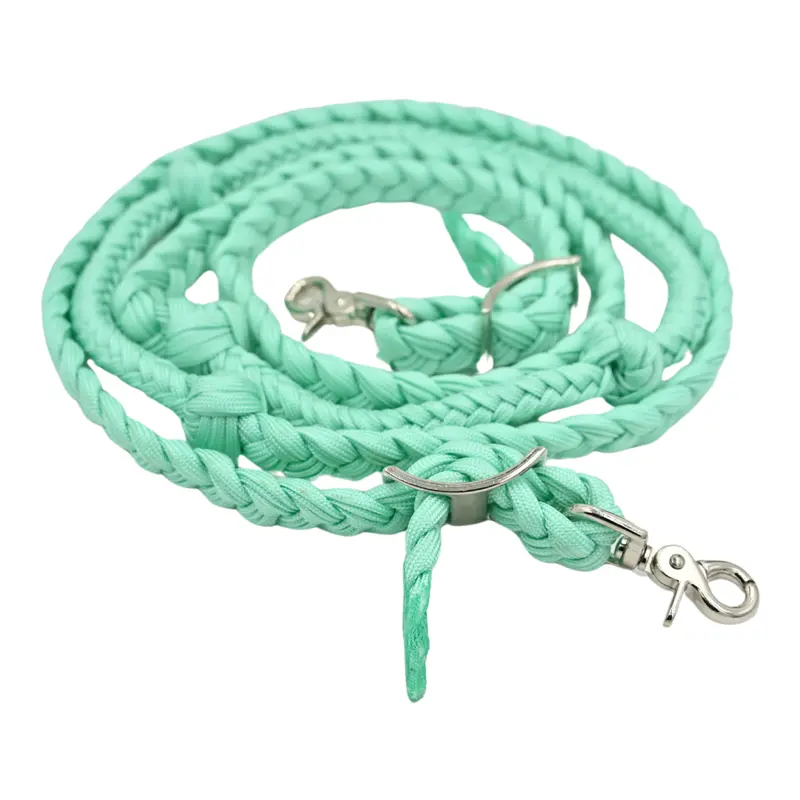 Martin Saddlery 1" Barrel Reins Braided Nylon With Knots- Mint 1
