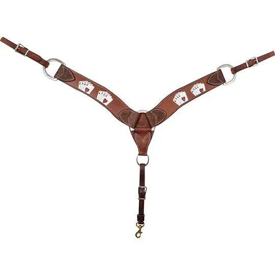Martin Saddlery 2 3/4" Card Suit Breast Collar 1