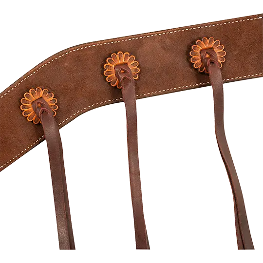 Martin Saddlery 2 3/4" Chocolate Roughout Breast Collar With Blood Knots 2