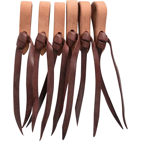 Martin Saddlery 5/8" Harness Leather Waterloops With Latigo Ties- 6 Pack 1