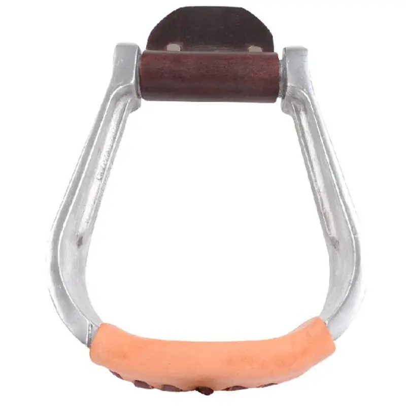Martin Saddlery Aluminum & Leather Tread 2" Stirrups 2
