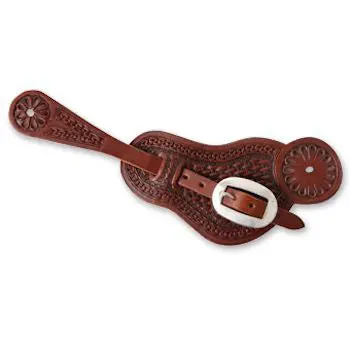 Martin Saddlery Chocolate Buckaroo Spur Straps With San Carlos Border 2