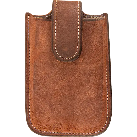 Martin Saddlery Chocolate Roughout Leather Iphone 6/7 Holder 1
