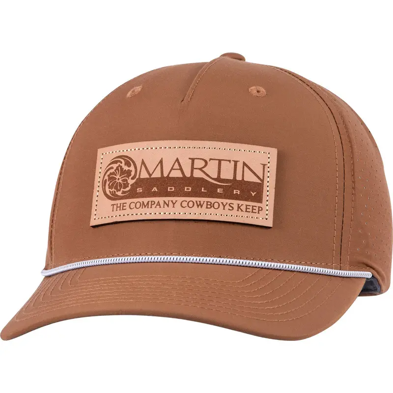 Martin Saddlery Clay Performance Snapback Cap With Leather Patch 1