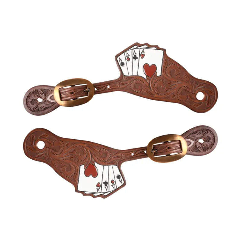 Martin Saddlery Cowboy Card Suit Spur Straps 1