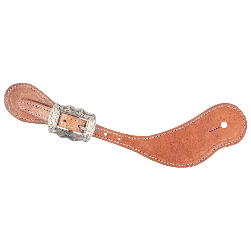 Martin Saddlery Natural Harness Leather Cowboy Spur Straps With Prescott Buckles 2